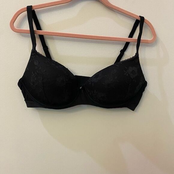 Victoria’s Secret Black Lined Demi/Demi-Buste Double Bra Women Size 38D - Picture 1 of 7